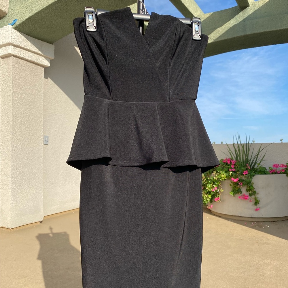 Black Peplum Dress
